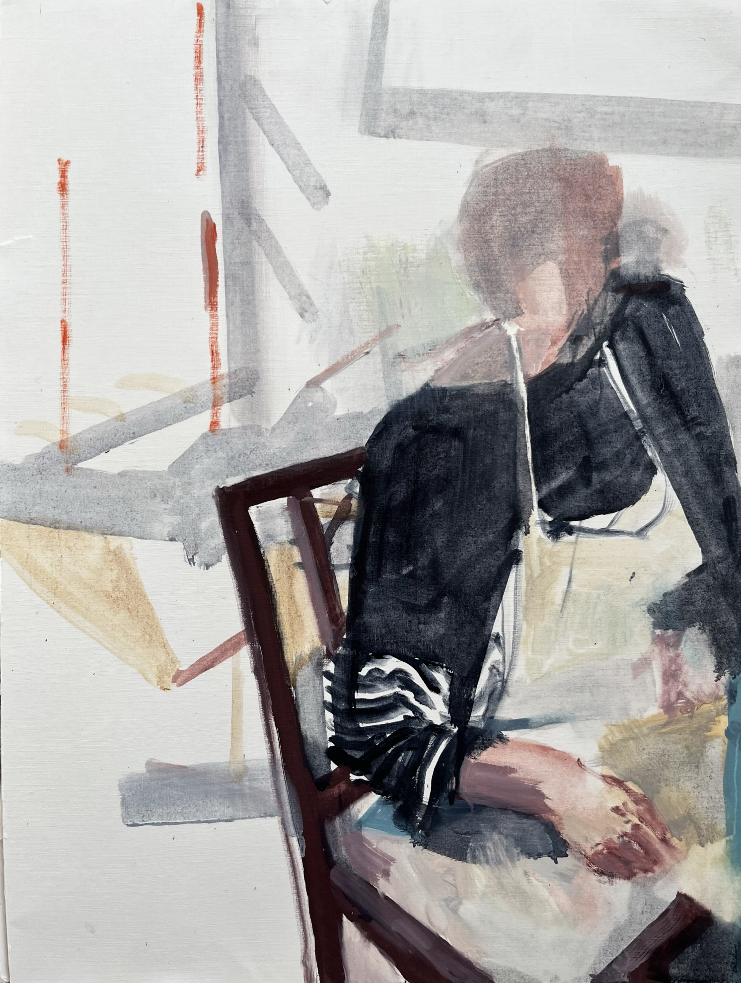 Bowen, Disassociation, oil on canvas paper (PAINTING)